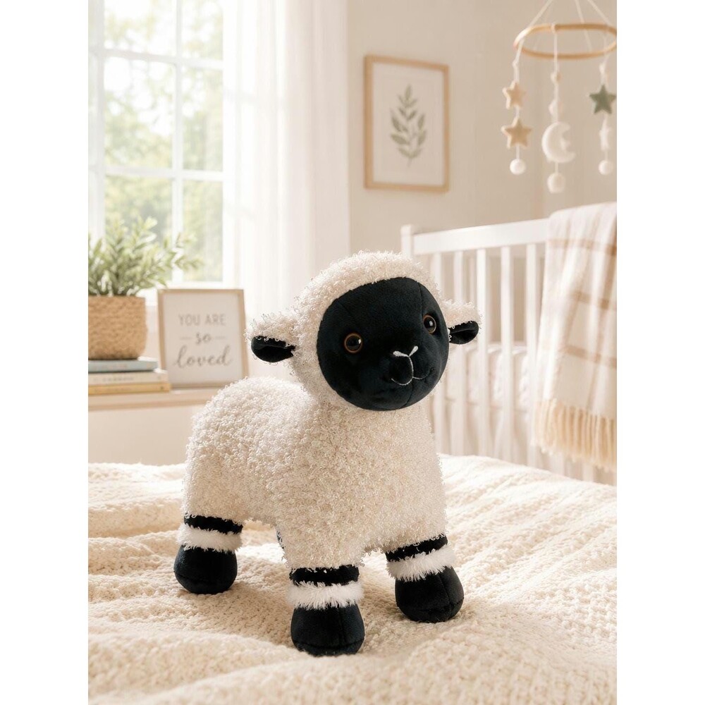 Lamb Stuffed Animal / Nursery Decor / Nursery Gift Country Cottage Plush Toy